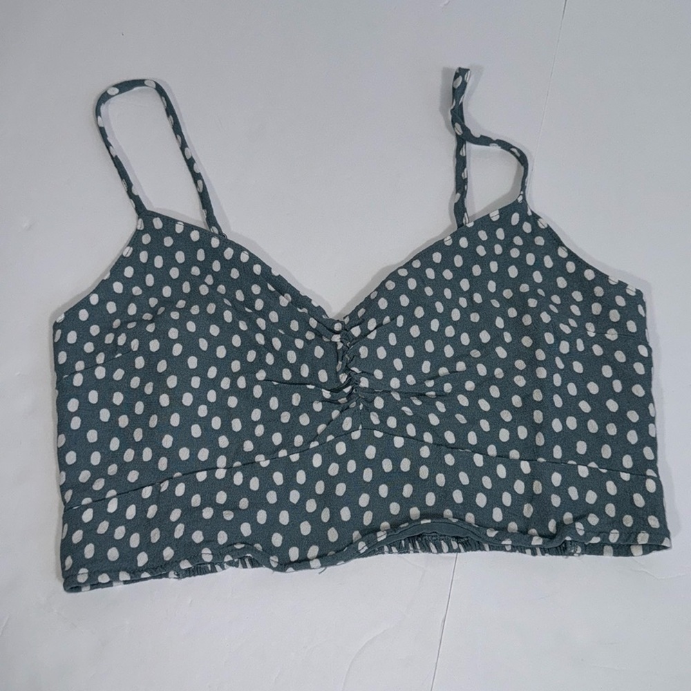 Abercrombie & Fitch Womens Green
Crop Top Polka Dot tank medium
